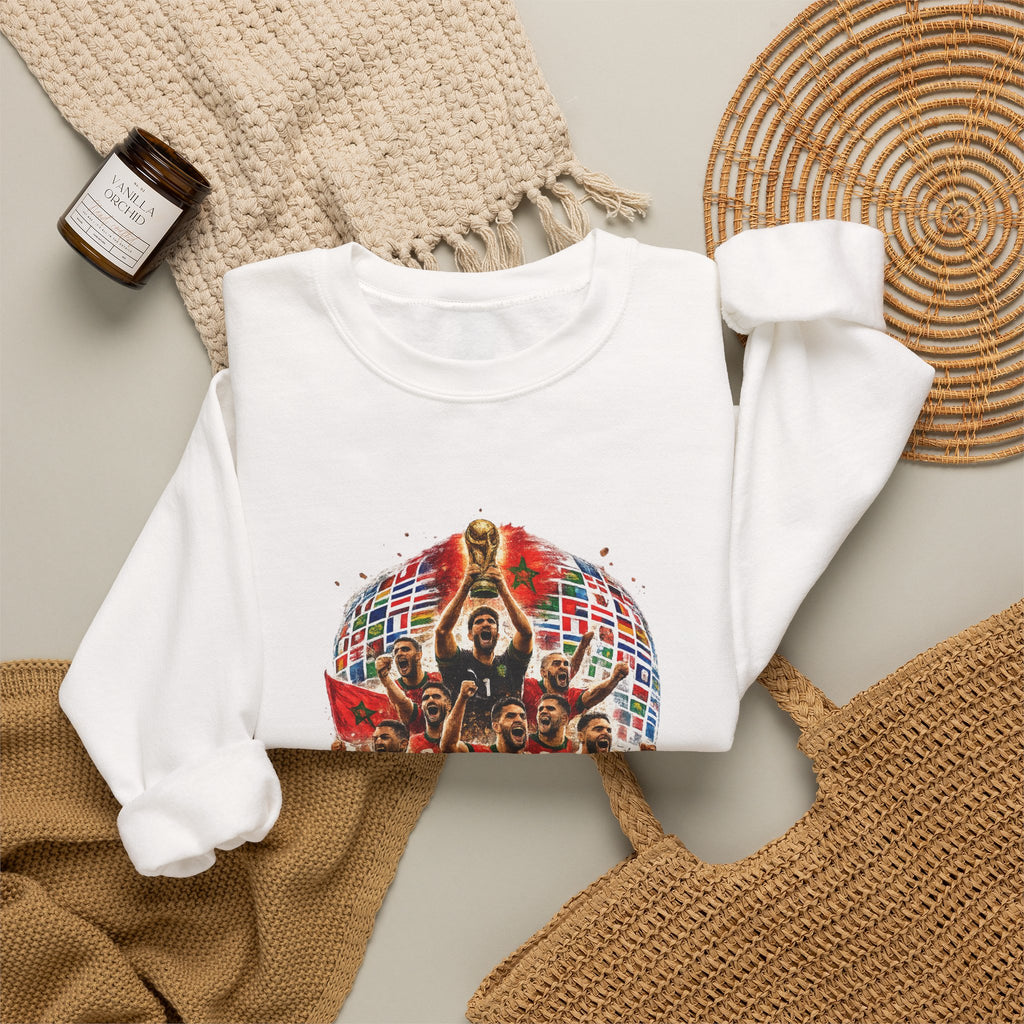 2026 World Cup Champions Sweatshirt - Morocco Soccer Victory Crewneck
