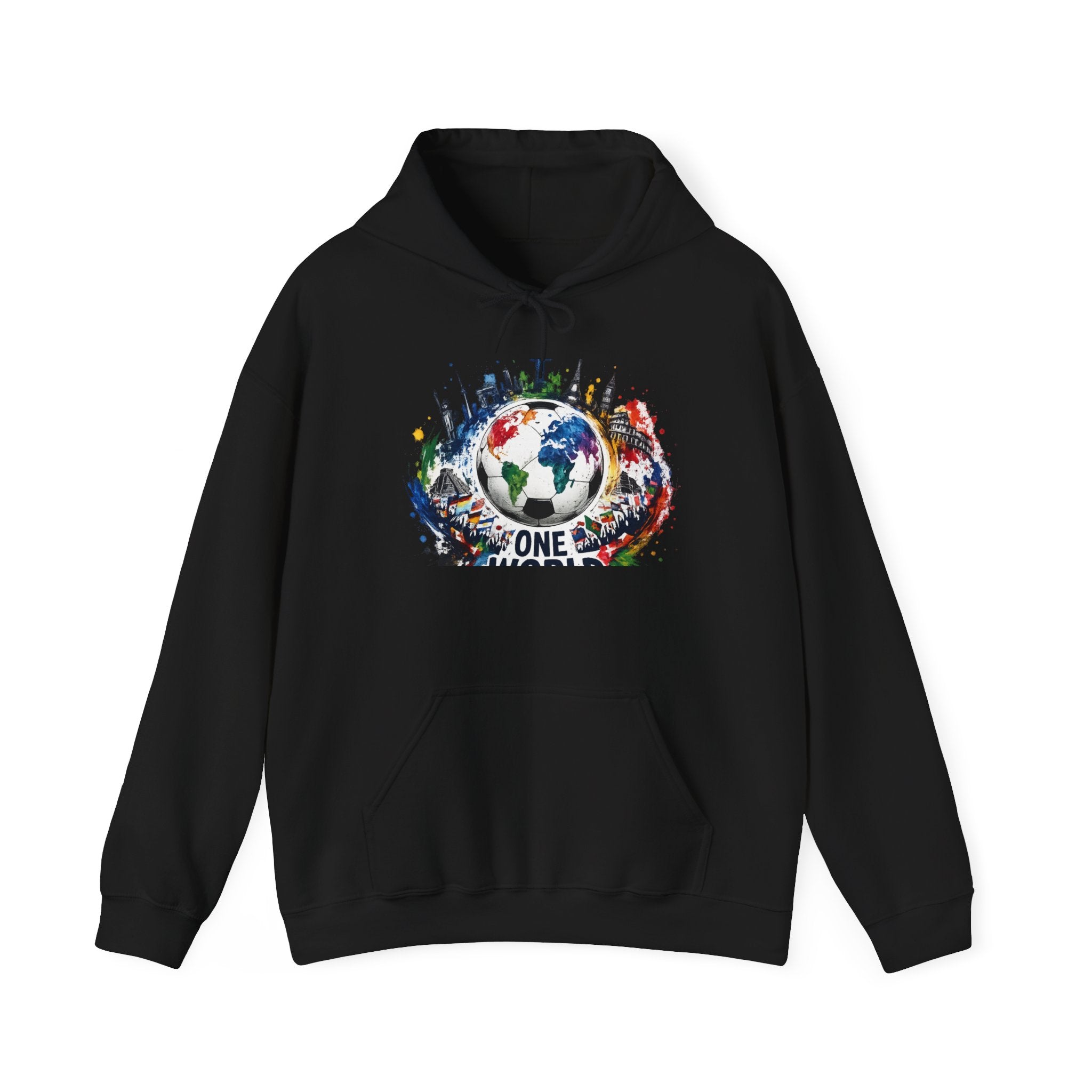 One World Earth Graphic Hoodie — Unity Globe Sweatshirt