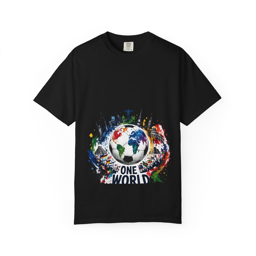 One World Globe Graphic T-Shirt — Multicultural Travel & Unity Tee