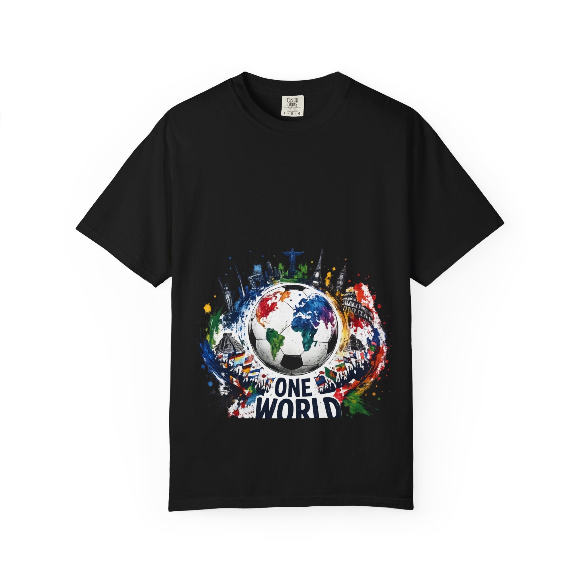 One World Globe Graphic T-Shirt — Multicultural Travel & Unity Tee