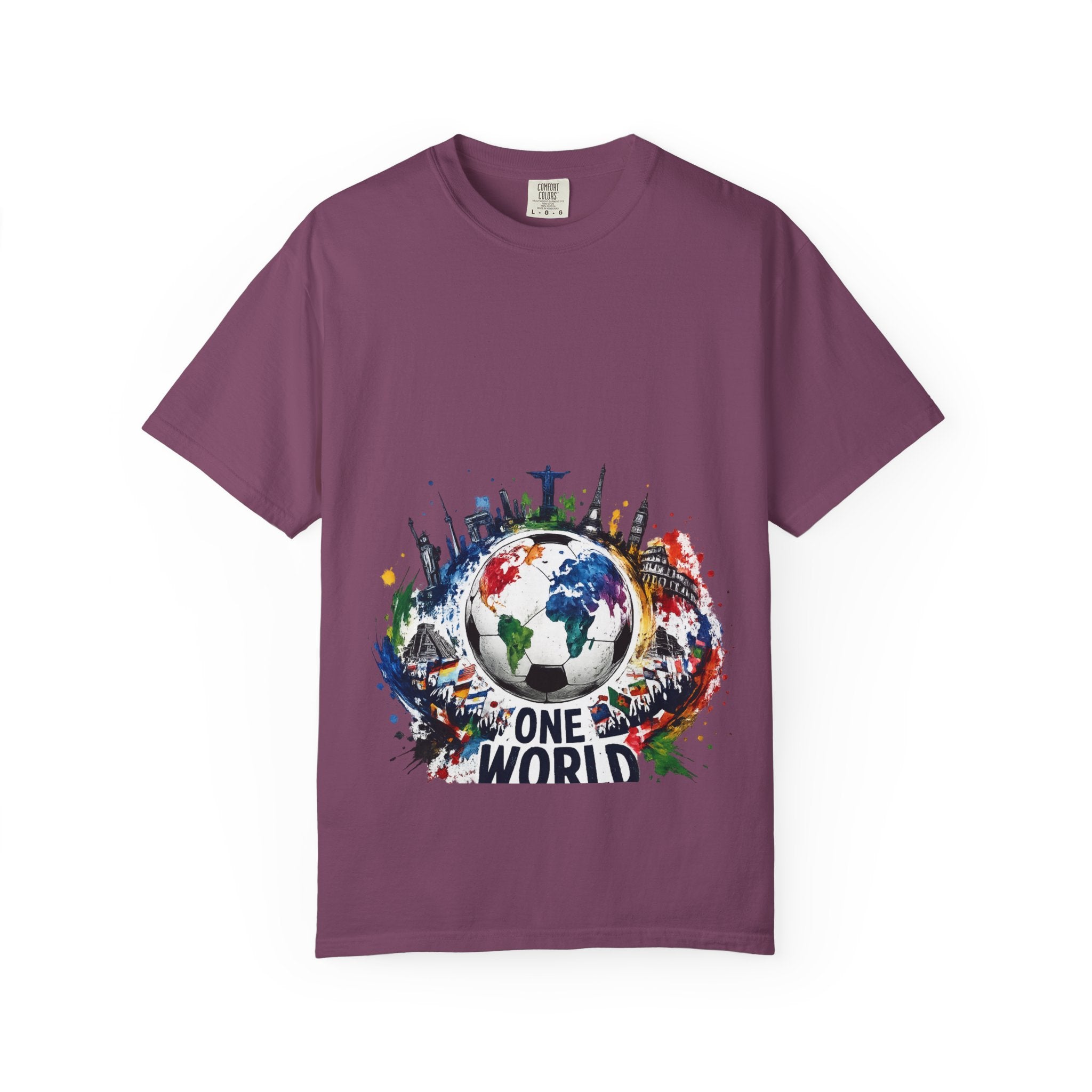 One World Globe Graphic T-Shirt — Multicultural Travel & Unity Tee
