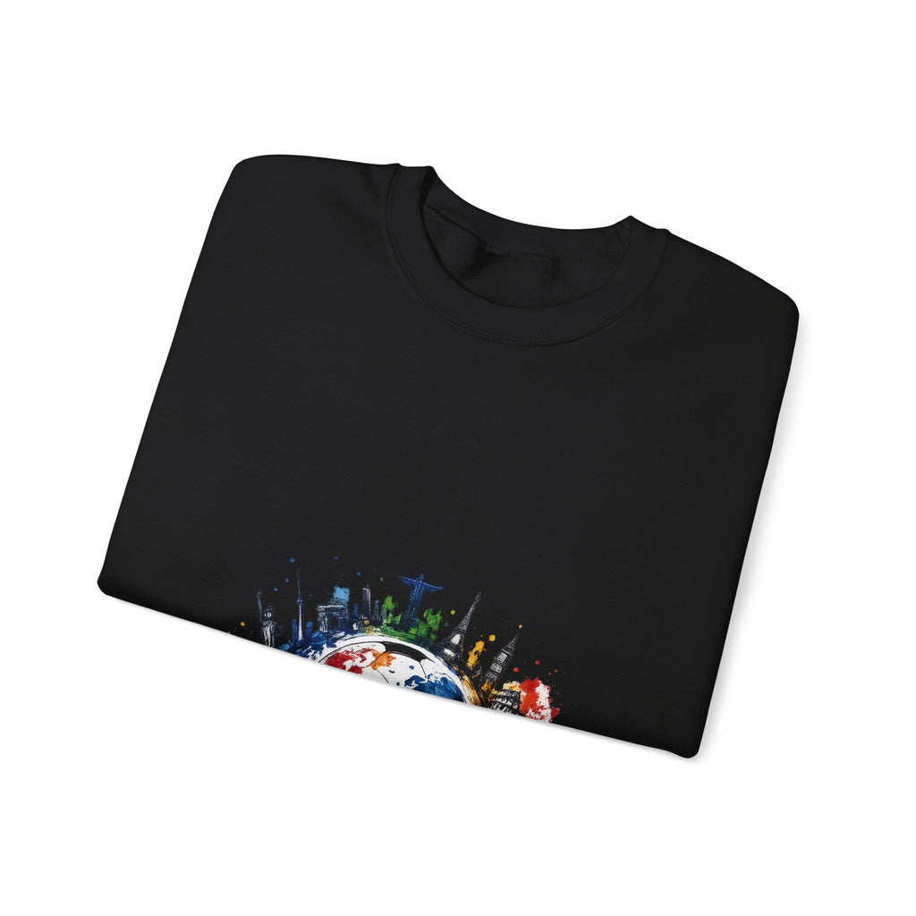 One World Crewneck Sweatshirt — Global Unity Earth Graphic