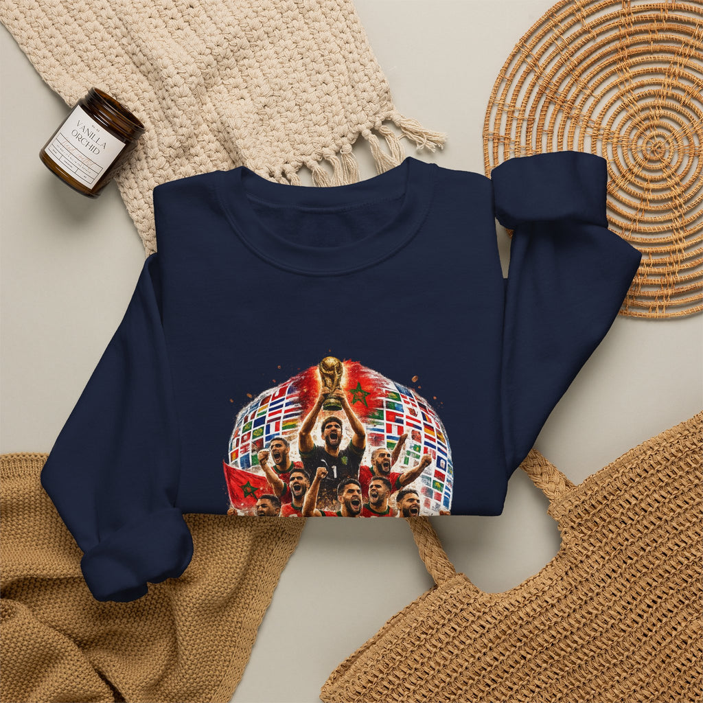 2026 World Cup Champions Sweatshirt - Morocco Soccer Victory Crewneck