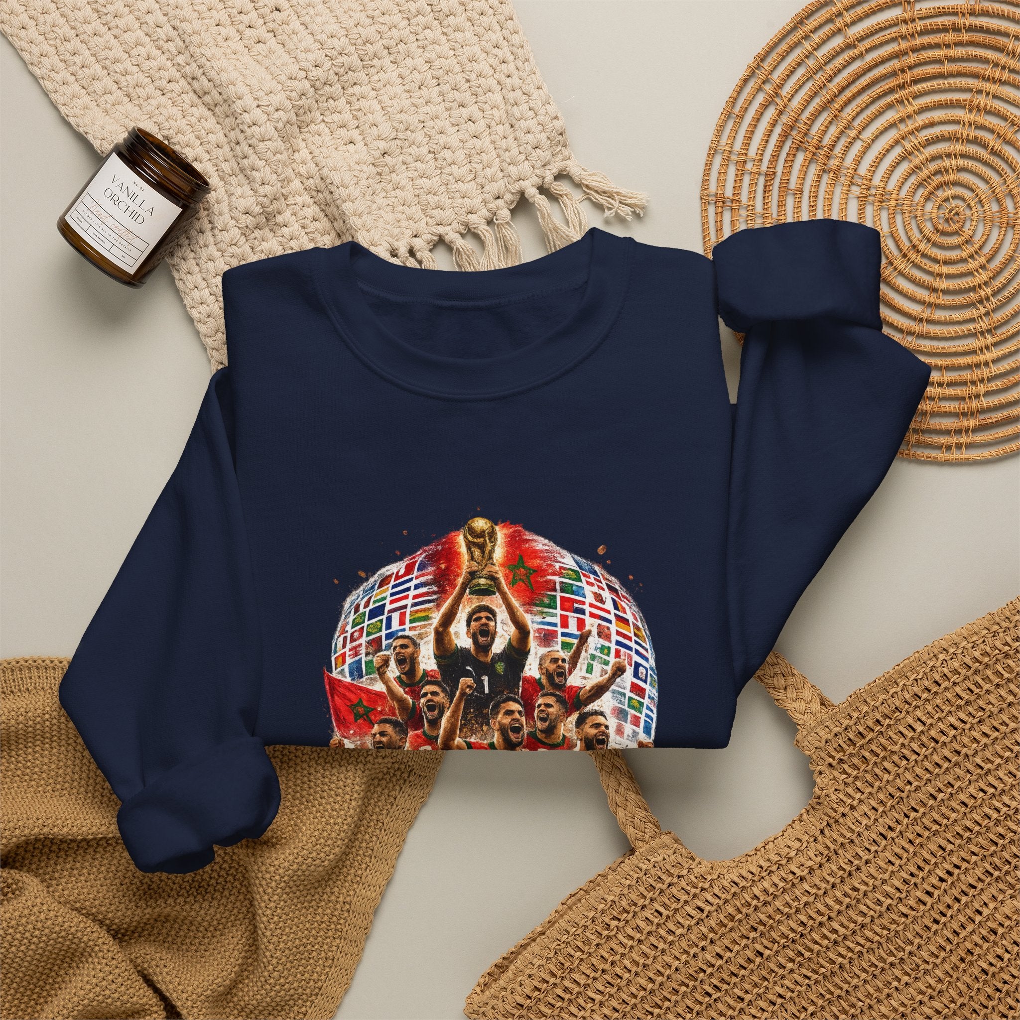 2026 World Cup Champions Sweatshirt - Morocco Soccer Victory Crewneck