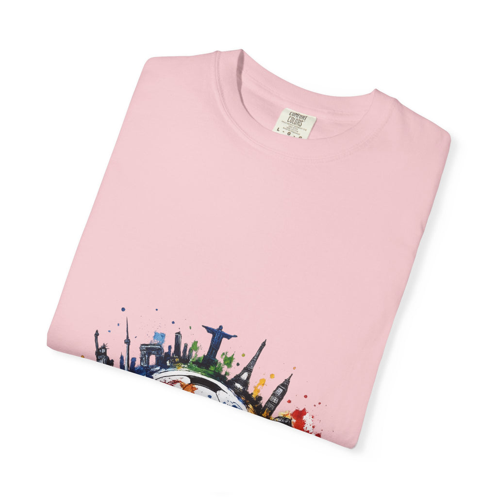 One World Globe Graphic T-Shirt — Multicultural Travel & Unity Tee