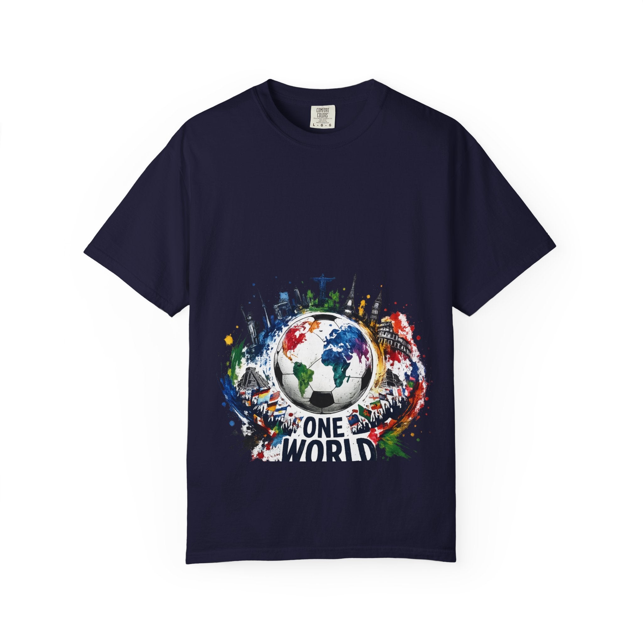 One World Globe Graphic T-Shirt — Multicultural Travel & Unity Tee