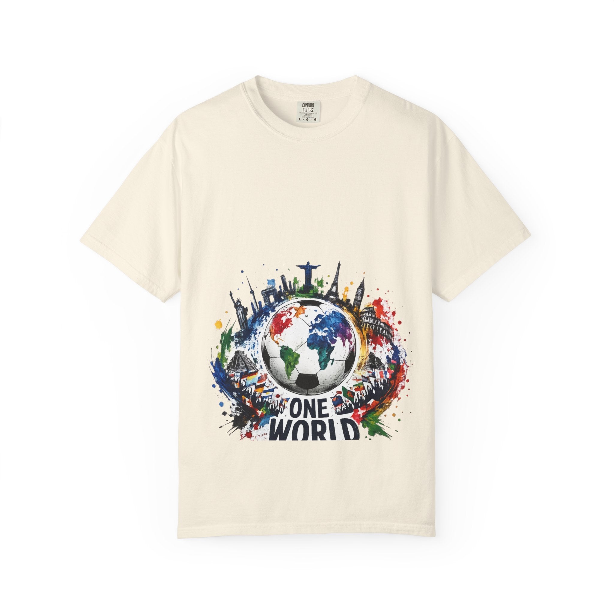 One World Globe Graphic T-Shirt — Multicultural Travel & Unity Tee