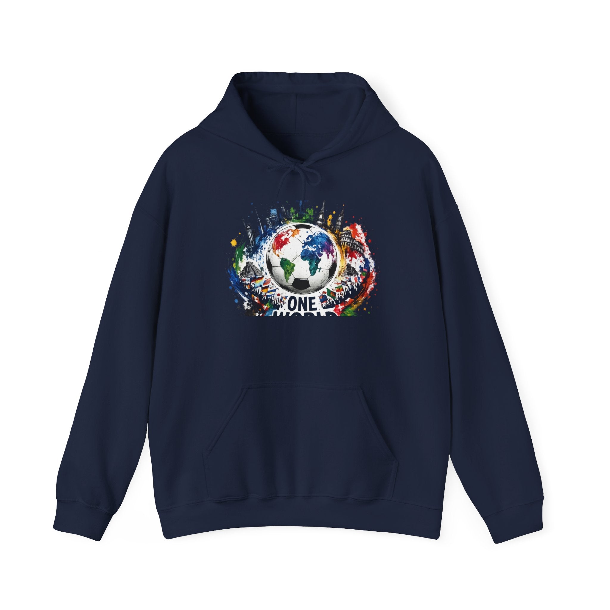 One World Earth Graphic Hoodie — Unity Globe Sweatshirt