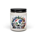 One World Soy Candle — 9oz Scented Jar (Earth & Cityscape Design)