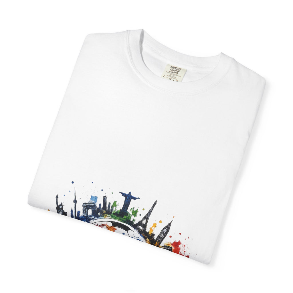 One World Globe Graphic T-Shirt — Multicultural Travel & Unity Tee