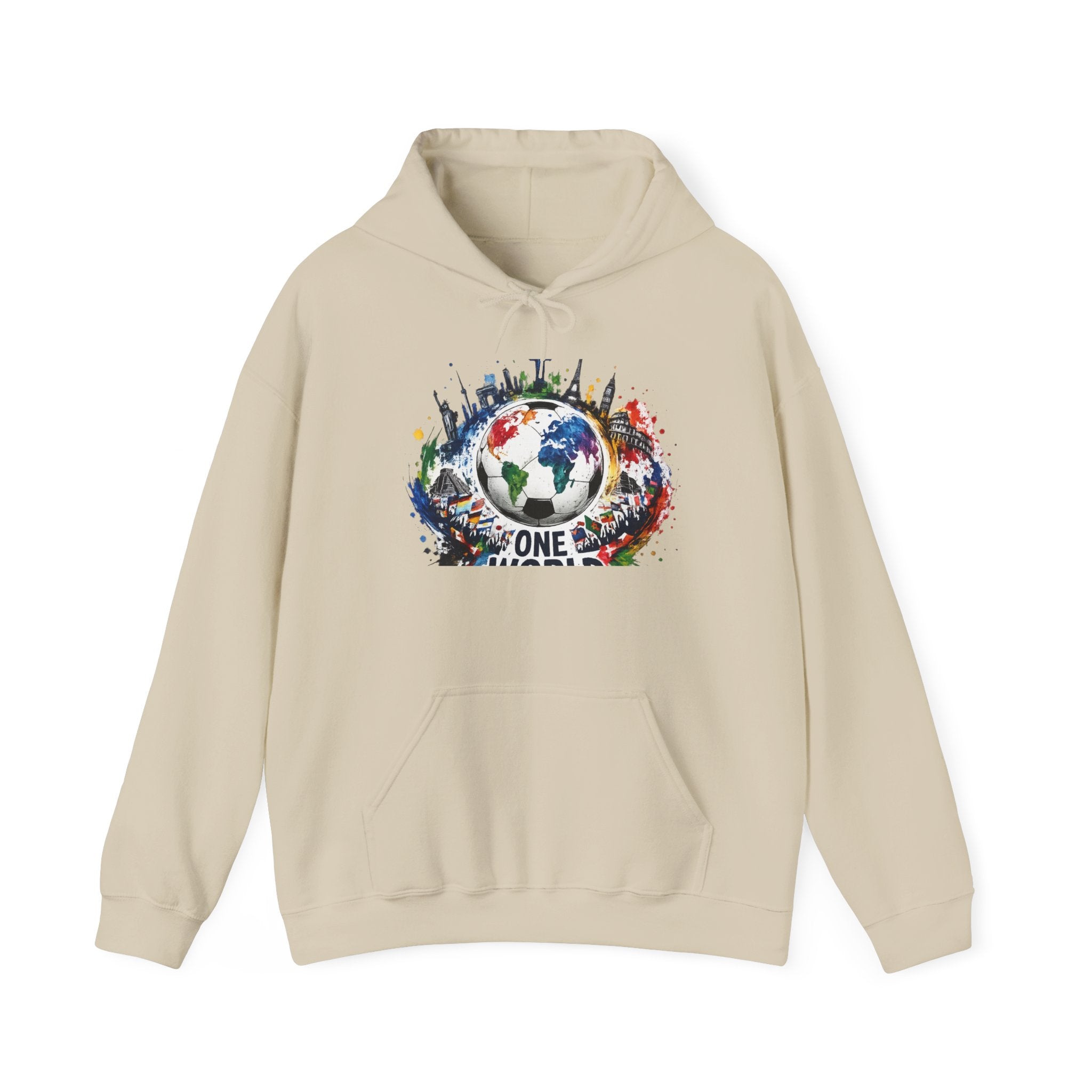 One World Earth Graphic Hoodie — Unity Globe Sweatshirt