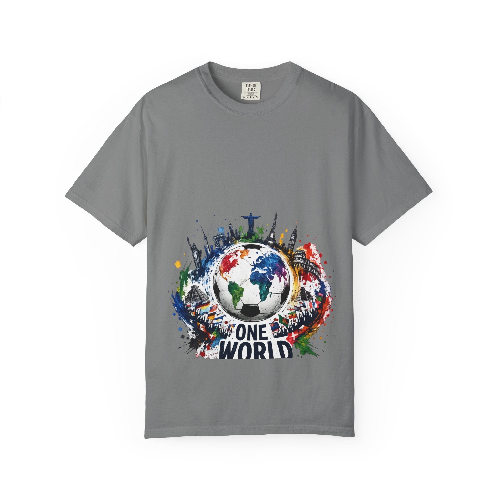 One World Globe Graphic T-Shirt — Multicultural Travel & Unity Tee