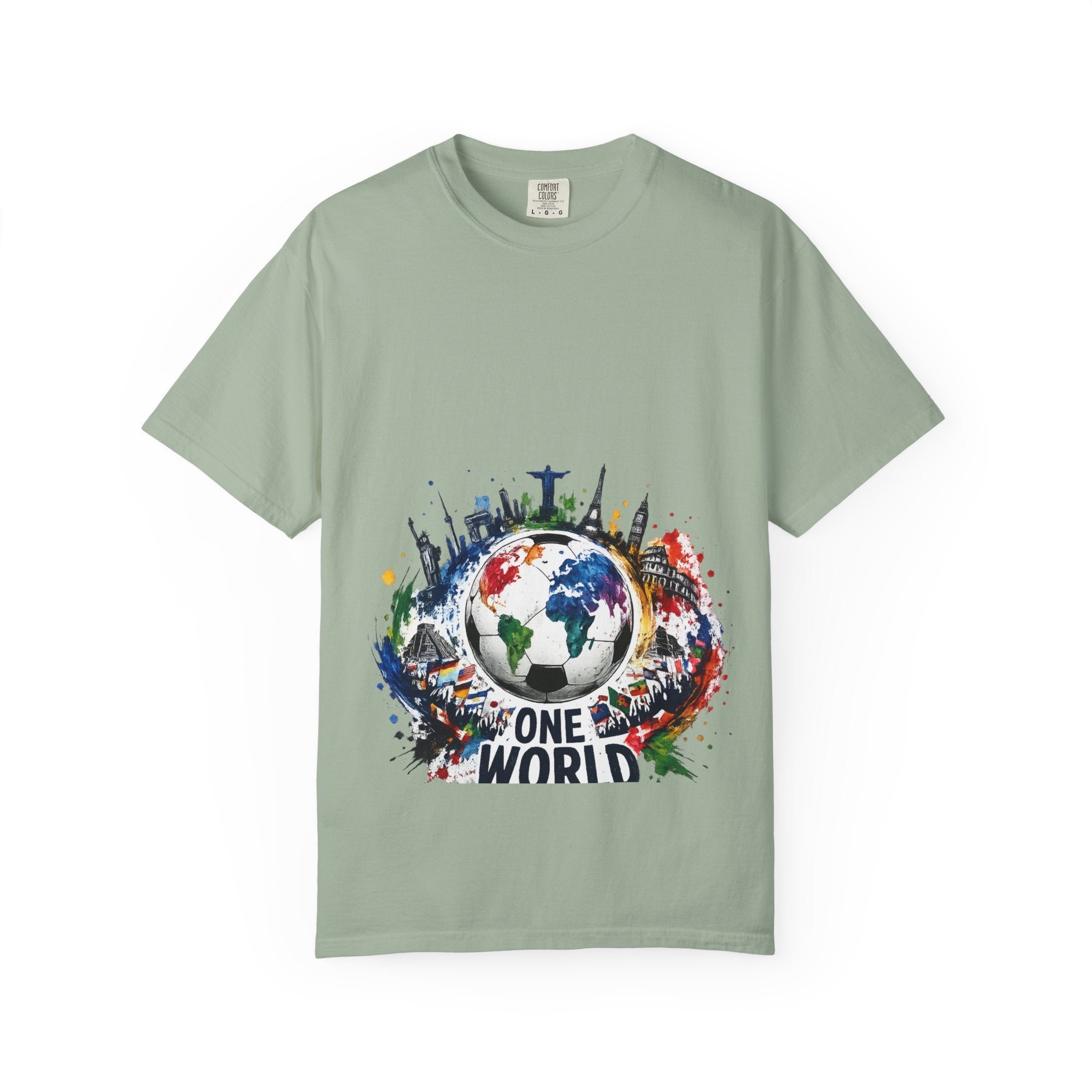 One World Globe Graphic T-Shirt — Multicultural Travel & Unity Tee