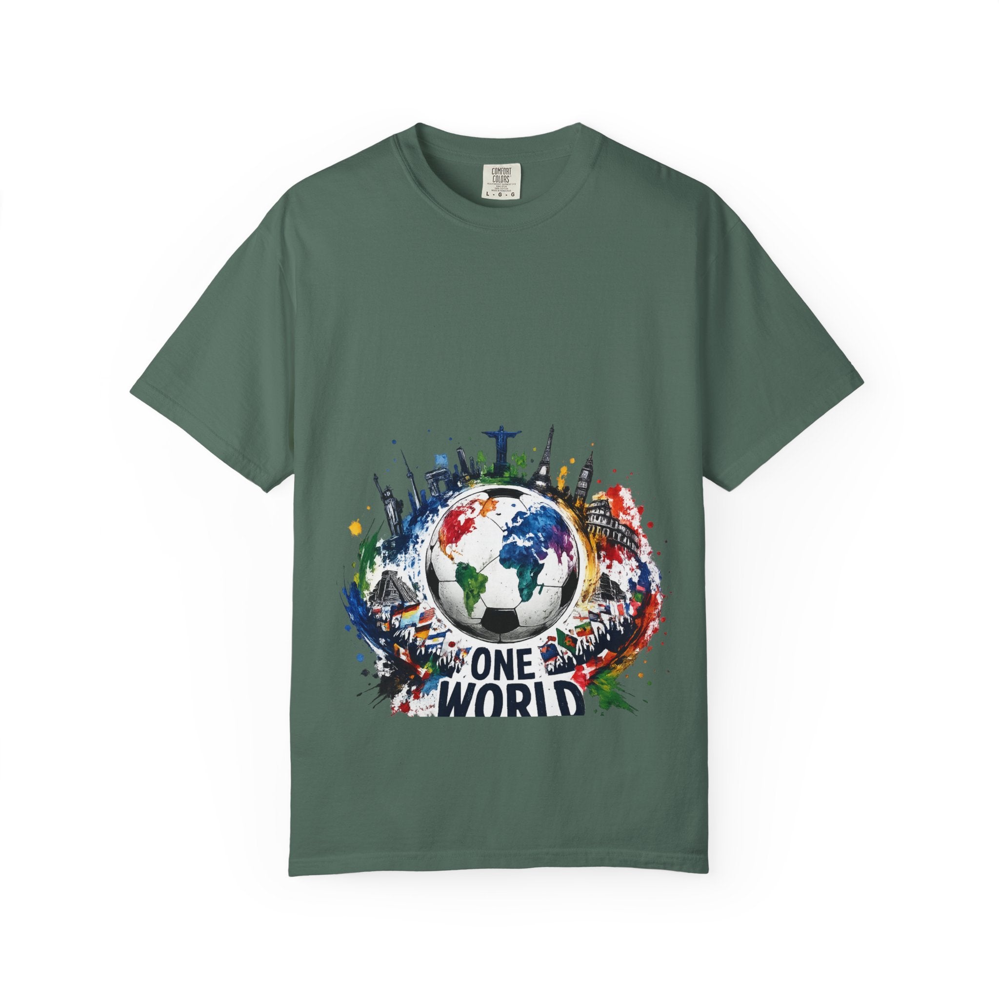 One World Globe Graphic T-Shirt — Multicultural Travel & Unity Tee