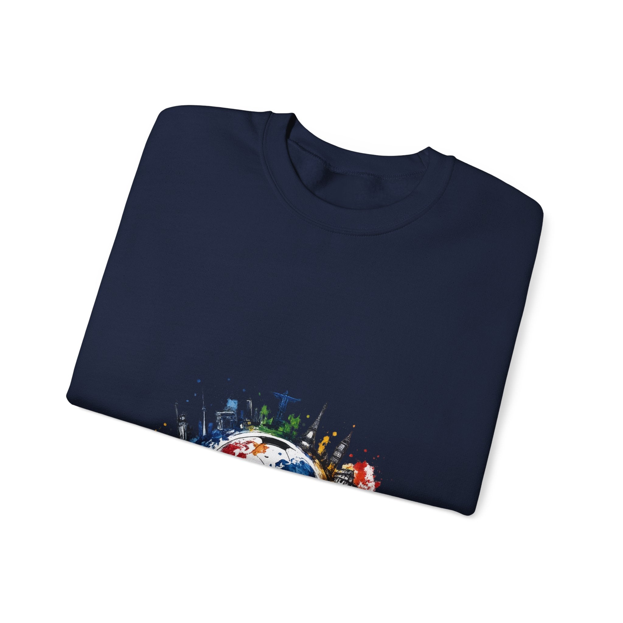 One World Crewneck Sweatshirt — Global Unity Earth Graphic