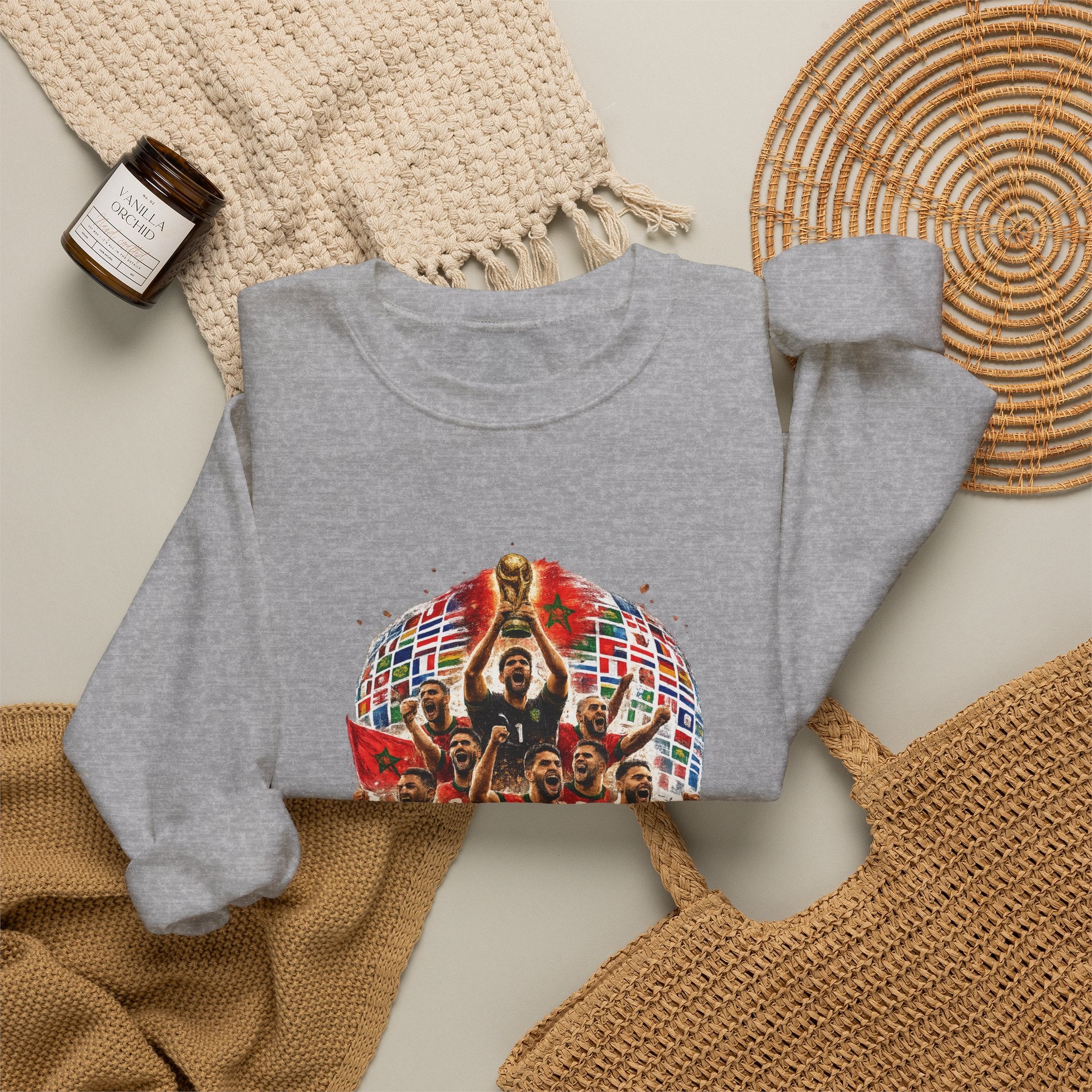 2026 World Cup Champions Sweatshirt - Morocco Soccer Victory Crewneck