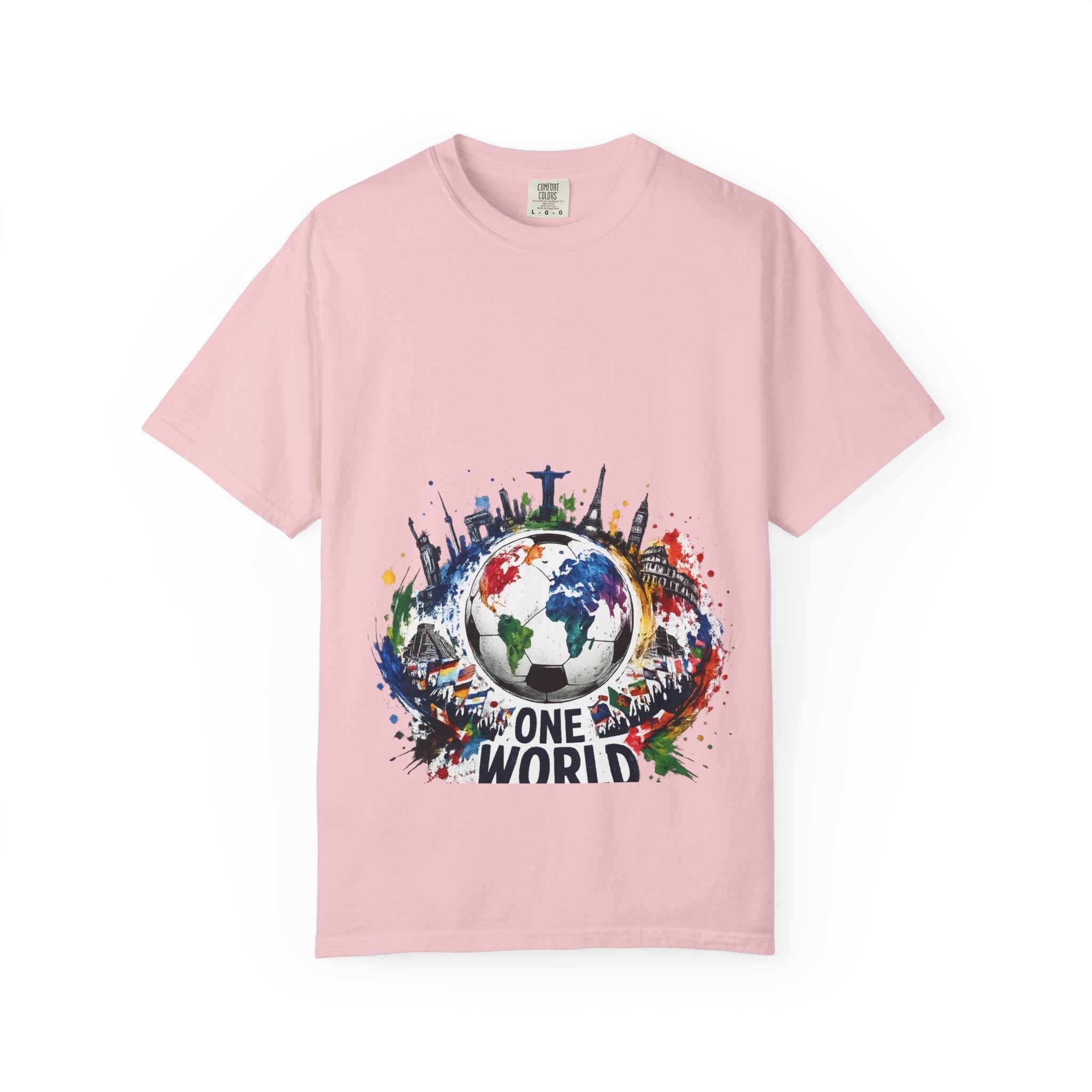 One World Globe Graphic T-Shirt — Multicultural Travel & Unity Tee