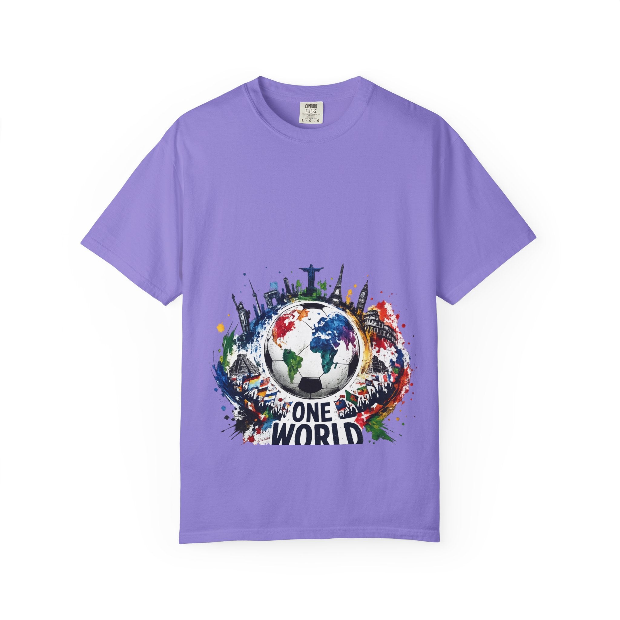 One World Globe Graphic T-Shirt — Multicultural Travel & Unity Tee