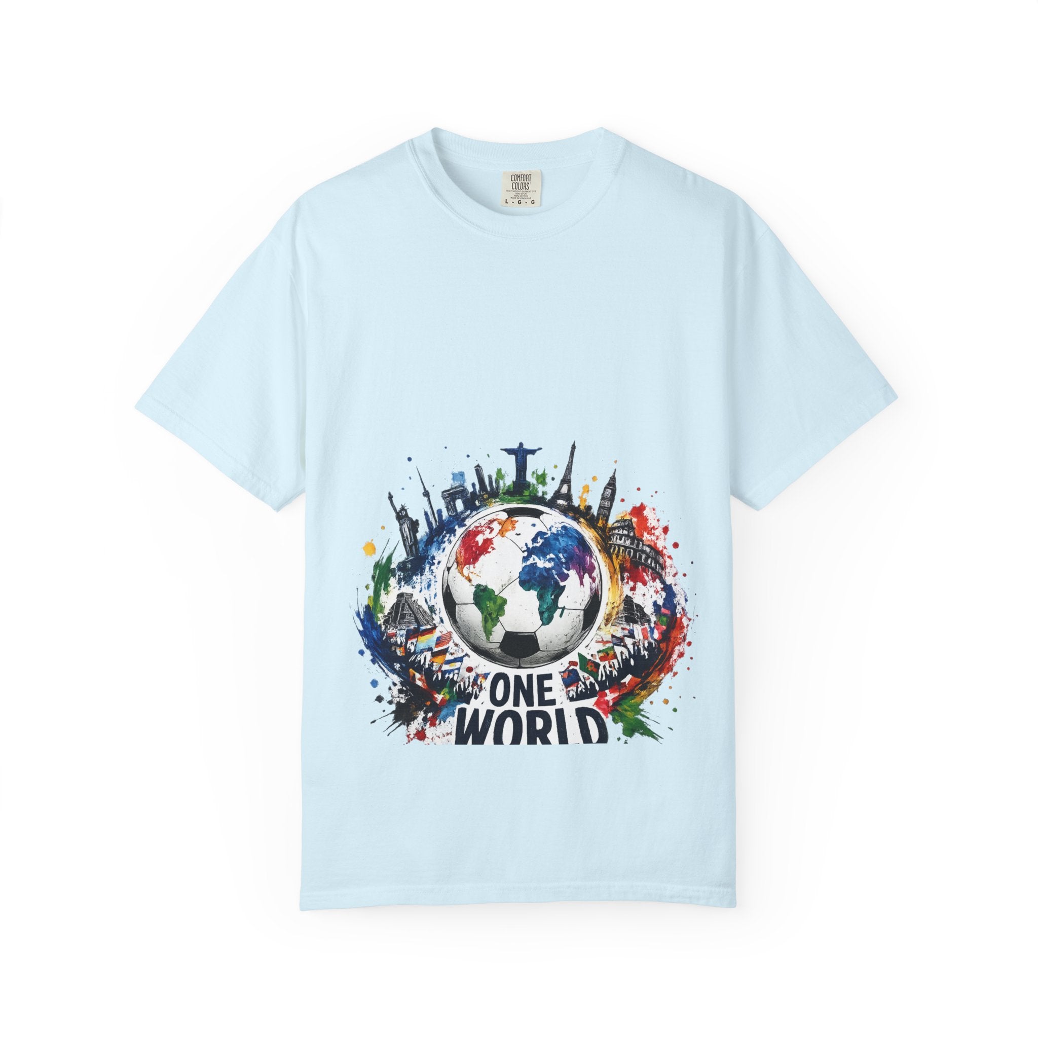 One World Globe Graphic T-Shirt — Multicultural Travel & Unity Tee