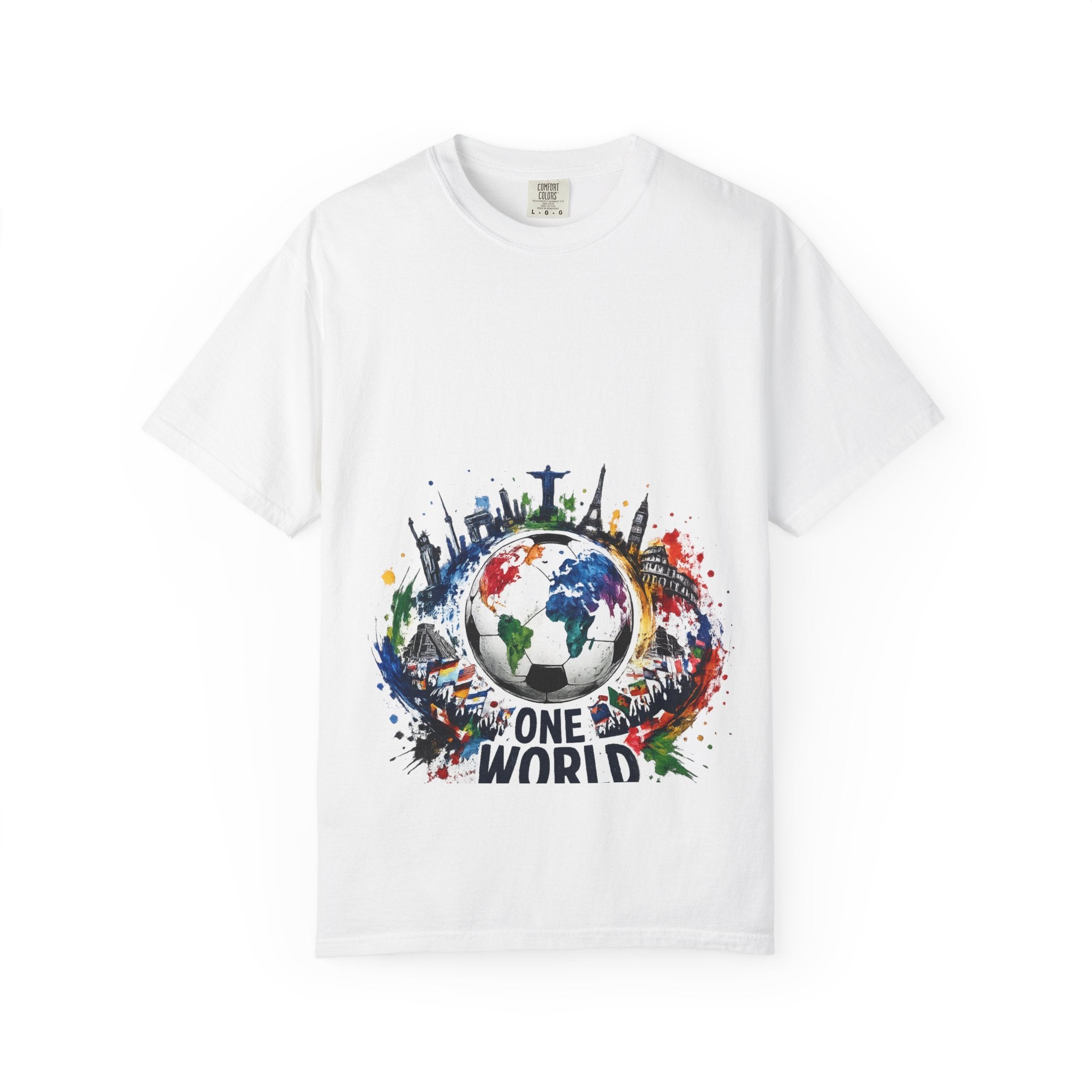 One World Globe Graphic T-Shirt — Multicultural Travel & Unity Tee