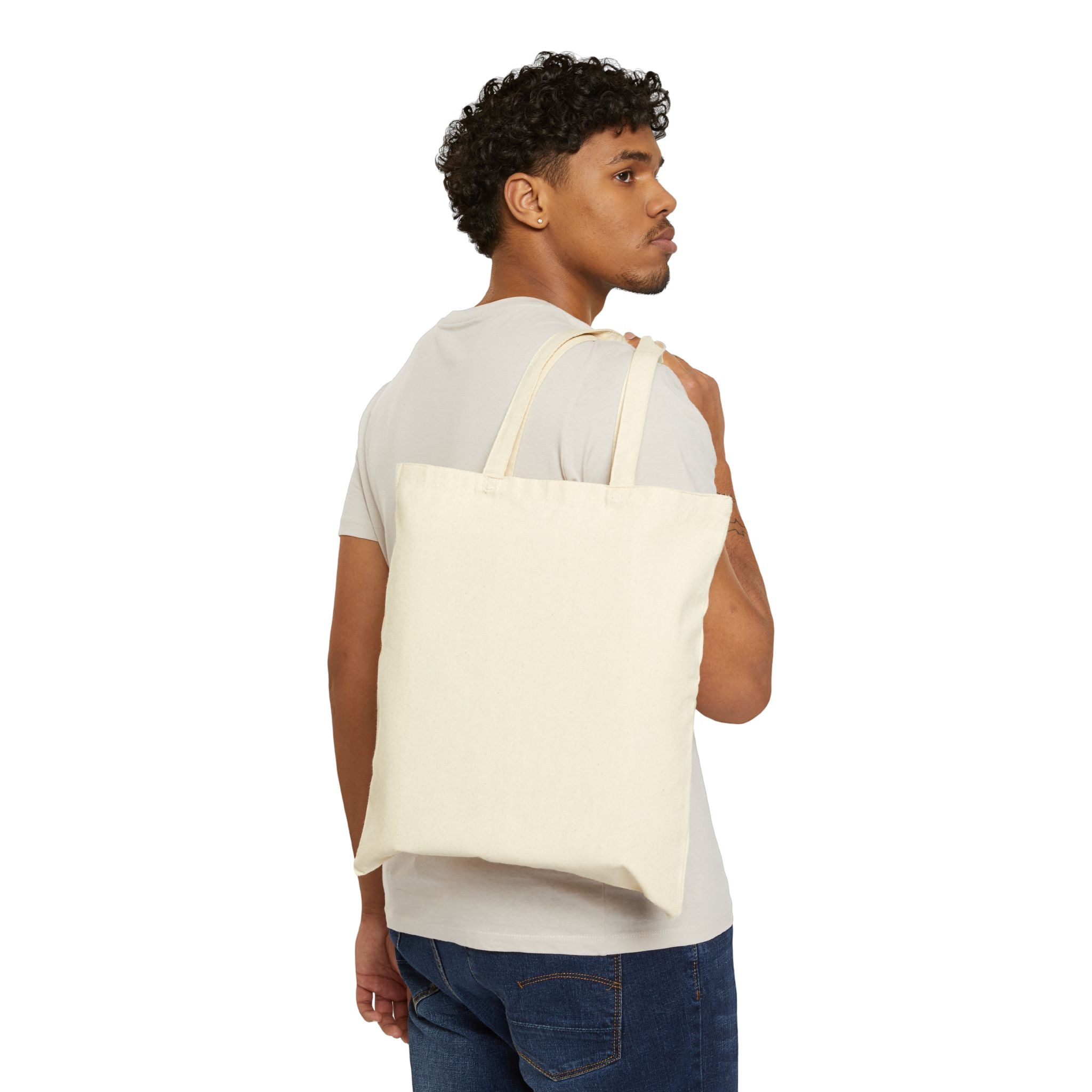 One World Cotton Tote Bag — Earth Graphic Eco-Friendly Shopper