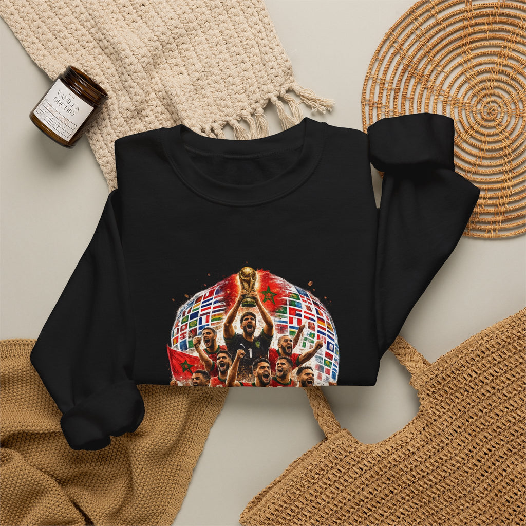 2026 World Cup Champions Sweatshirt - Morocco Soccer Victory Crewneck