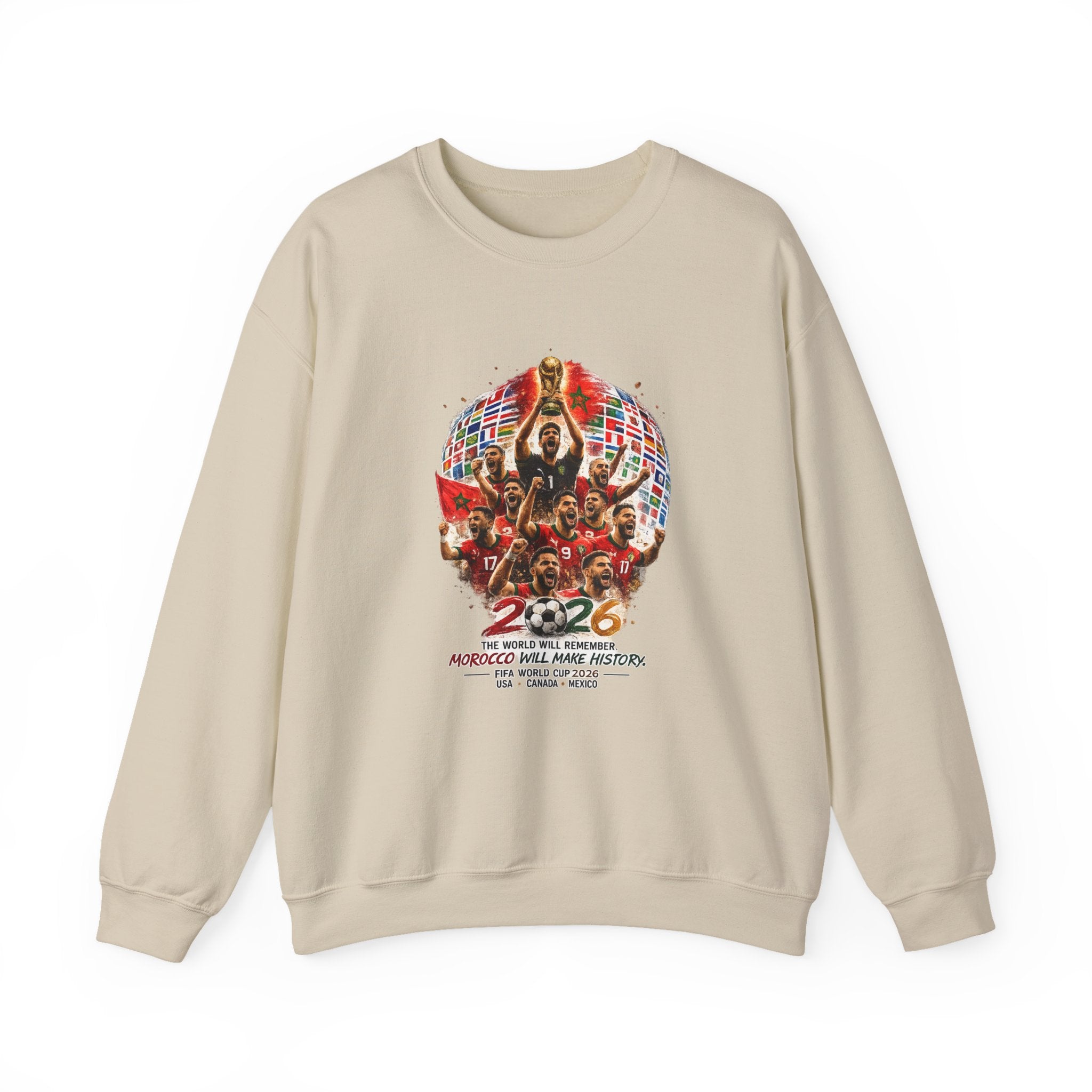 2026 World Cup Champions Sweatshirt - Morocco Soccer Victory Crewneck