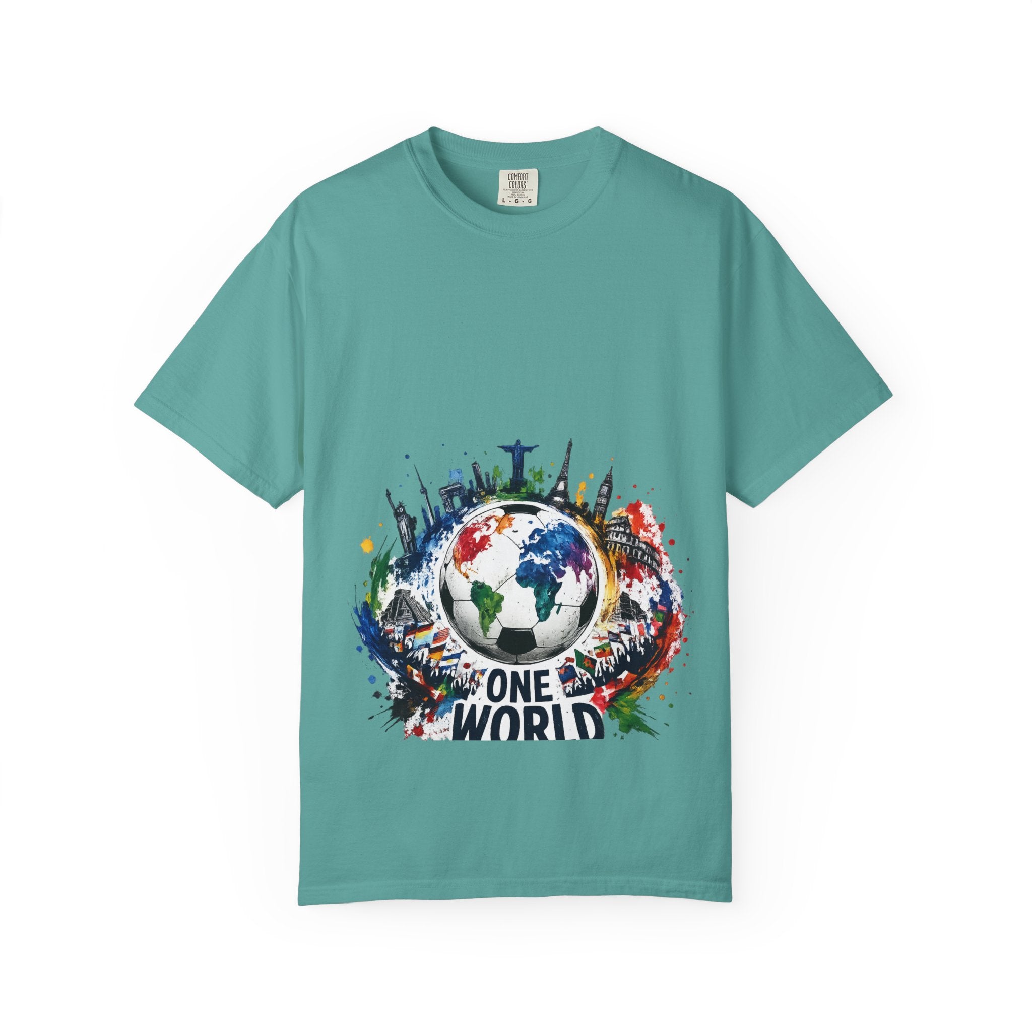 One World Globe Graphic T-Shirt — Multicultural Travel & Unity Tee