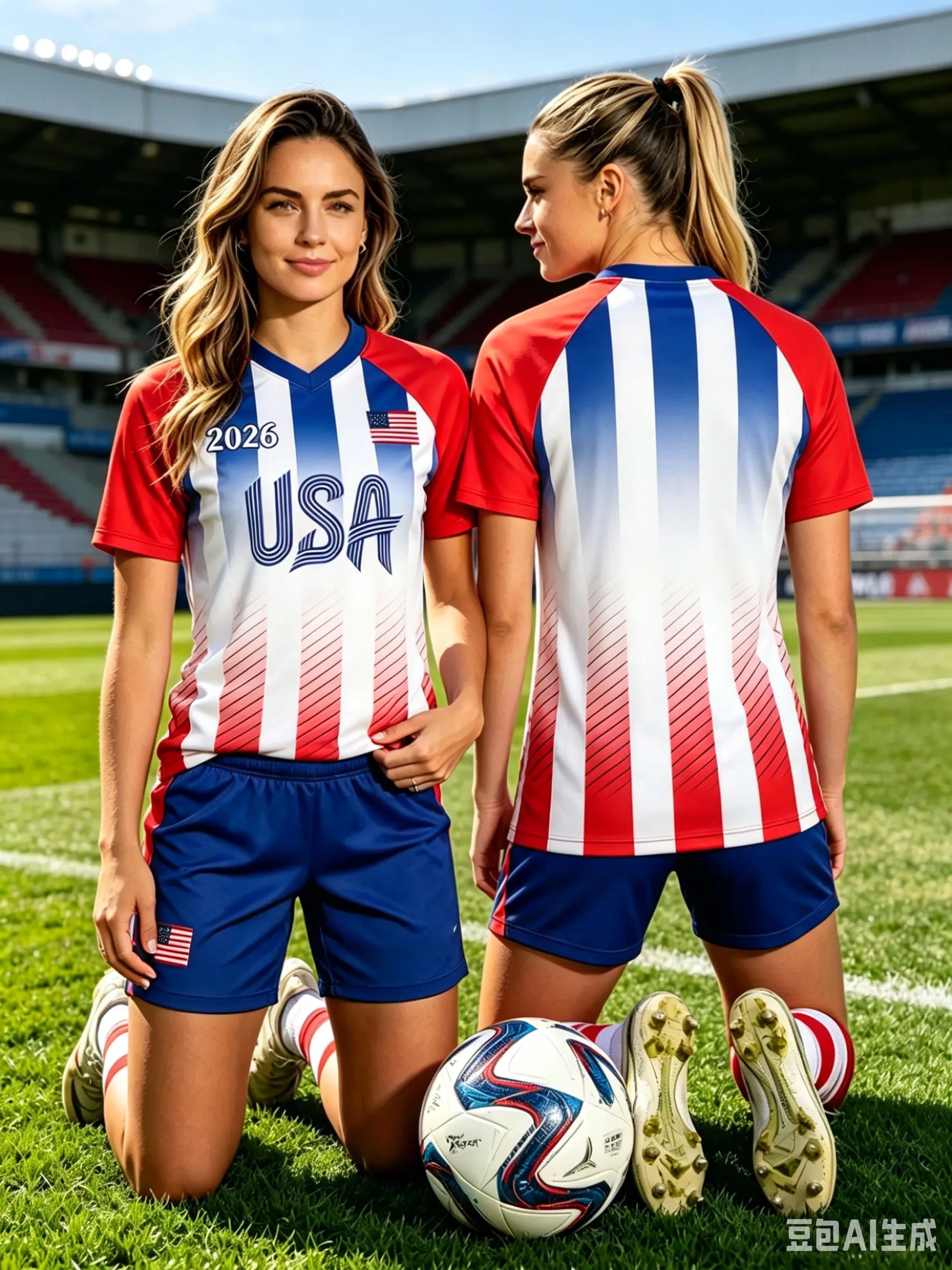 USA 2026 Family Matching Soccer Jersey Top Red White Blue Football Fans Short Sleeve T-shirt for Men Women Kids