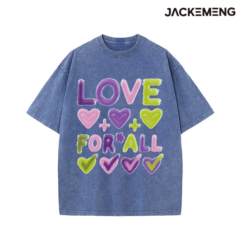 Oversized Washed Retro Inclusive Streetwear Print Tshirt USA Stock Wholesale Y2K Casual Tee
