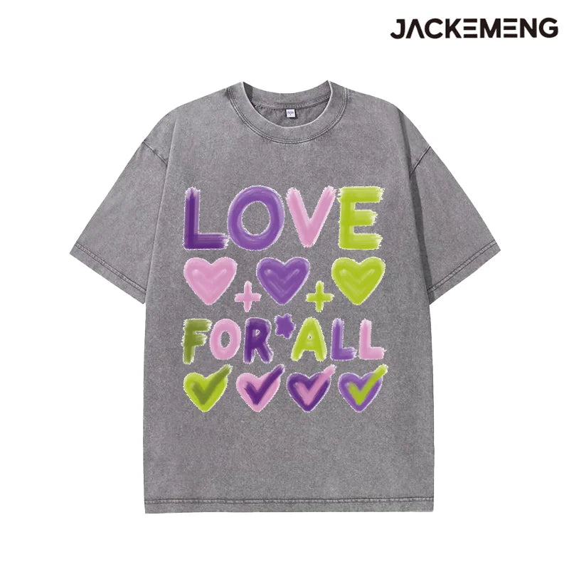 Oversized Washed Retro Inclusive Streetwear Print Tshirt USA Stock Wholesale Y2K Casual Tee