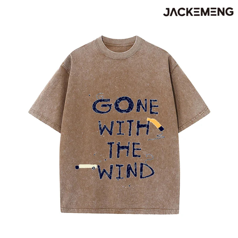 Oversized Vintage Minimal Streetwear Print Tshirt USA Stock Wholesale Y2K Casual Tee