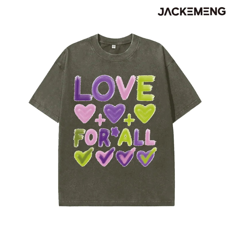 Oversized Washed Retro Inclusive Streetwear Print Tshirt USA Stock Wholesale Y2K Casual Tee
