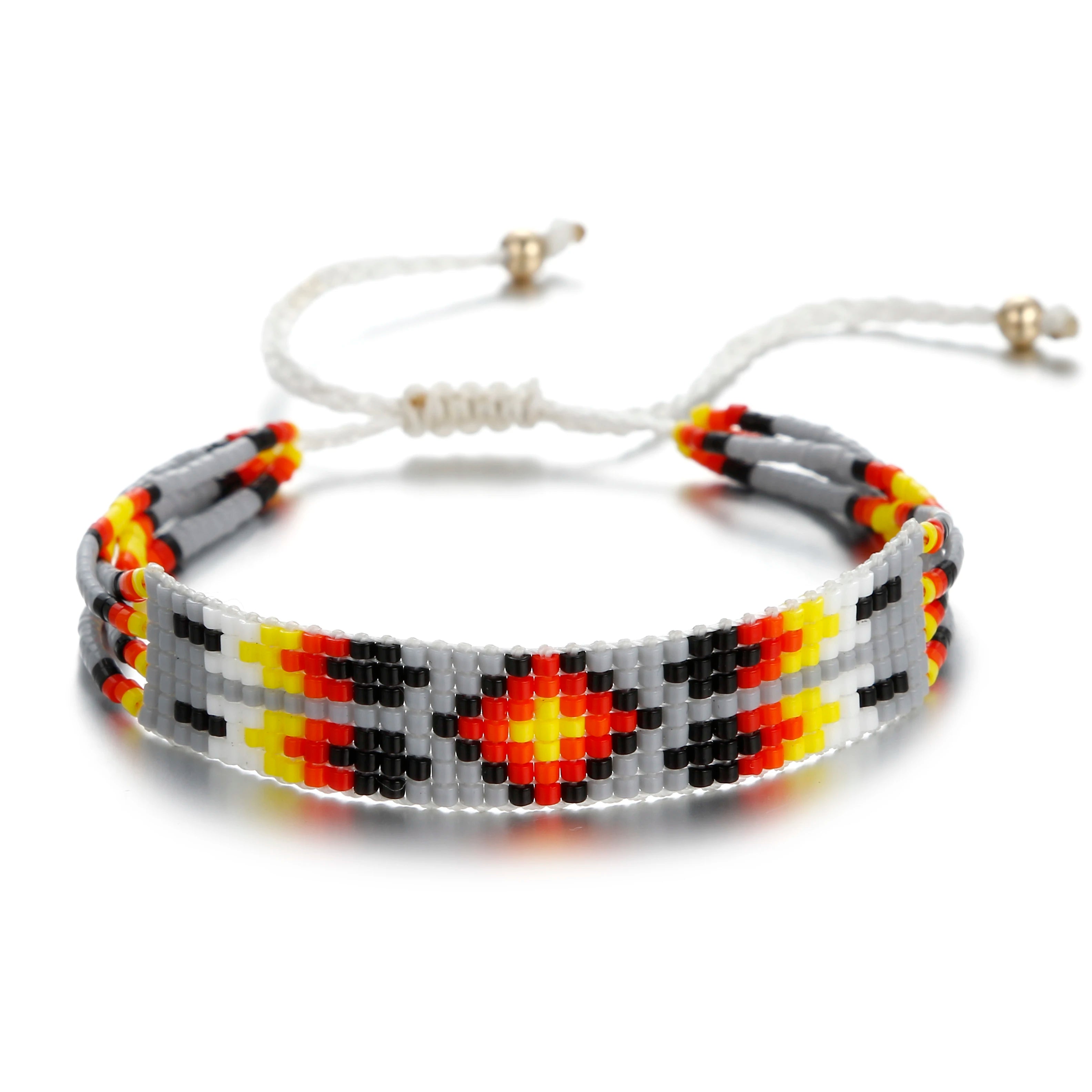2025 Boho Jewelry Friendship Fashion Handmade Colorful Beaded Adjustable Miyuki Seed Bead Stretch Bracelets