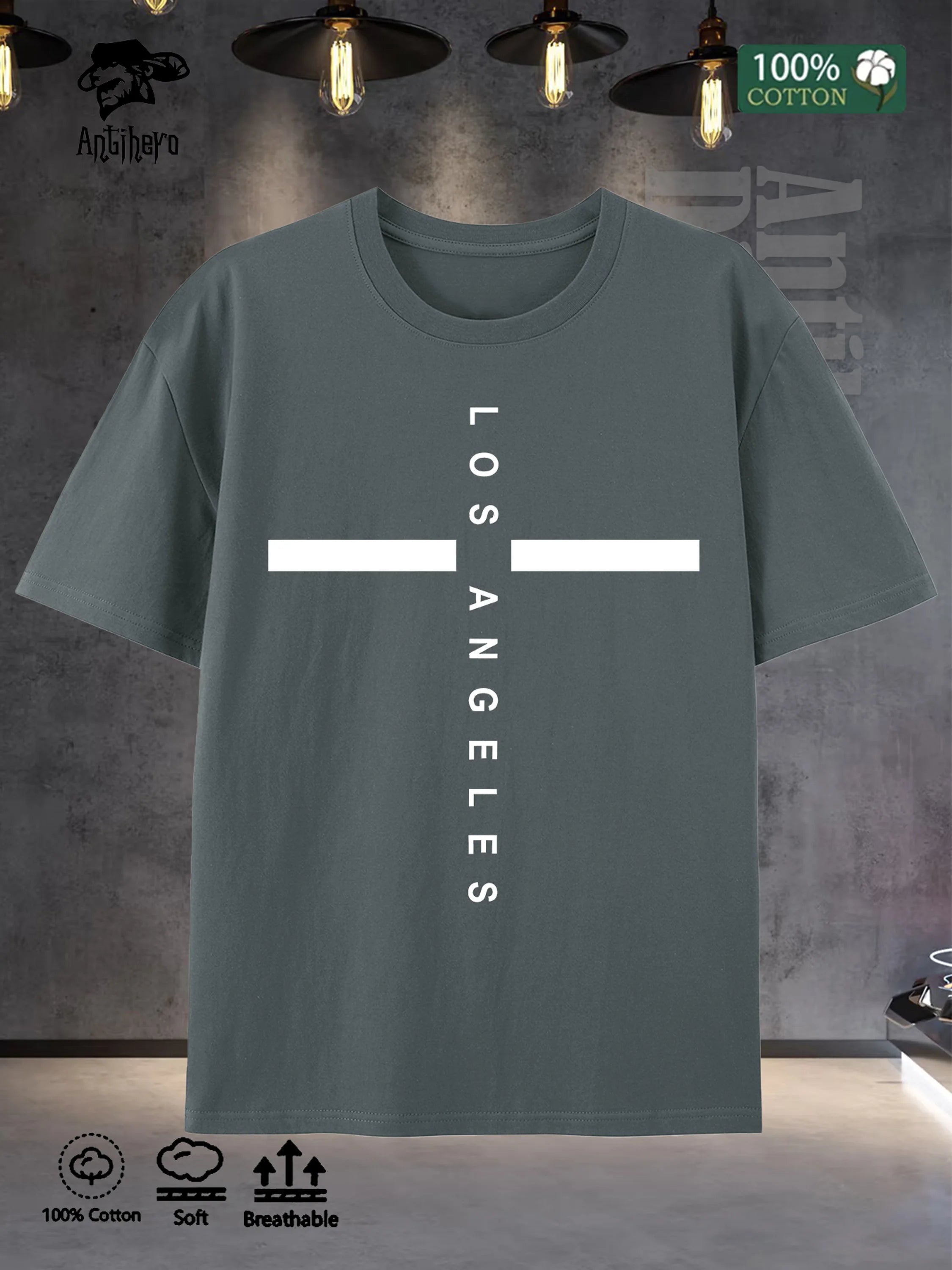 Relaxed Lifestyle Mens Tshirt 100 Cotton Oversize 2025 US Stock