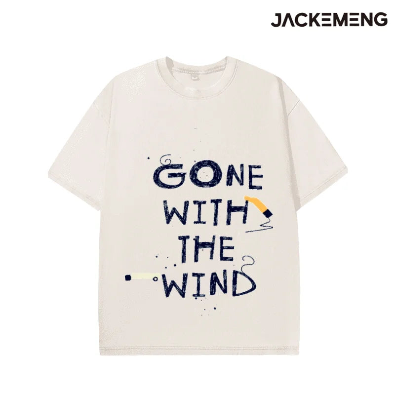 Oversized Vintage Minimal Streetwear Print Tshirt USA Stock Wholesale Y2K Casual Tee