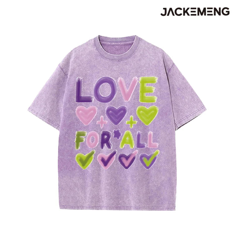 Oversized Washed Retro Inclusive Streetwear Print Tshirt USA Stock Wholesale Y2K Casual Tee