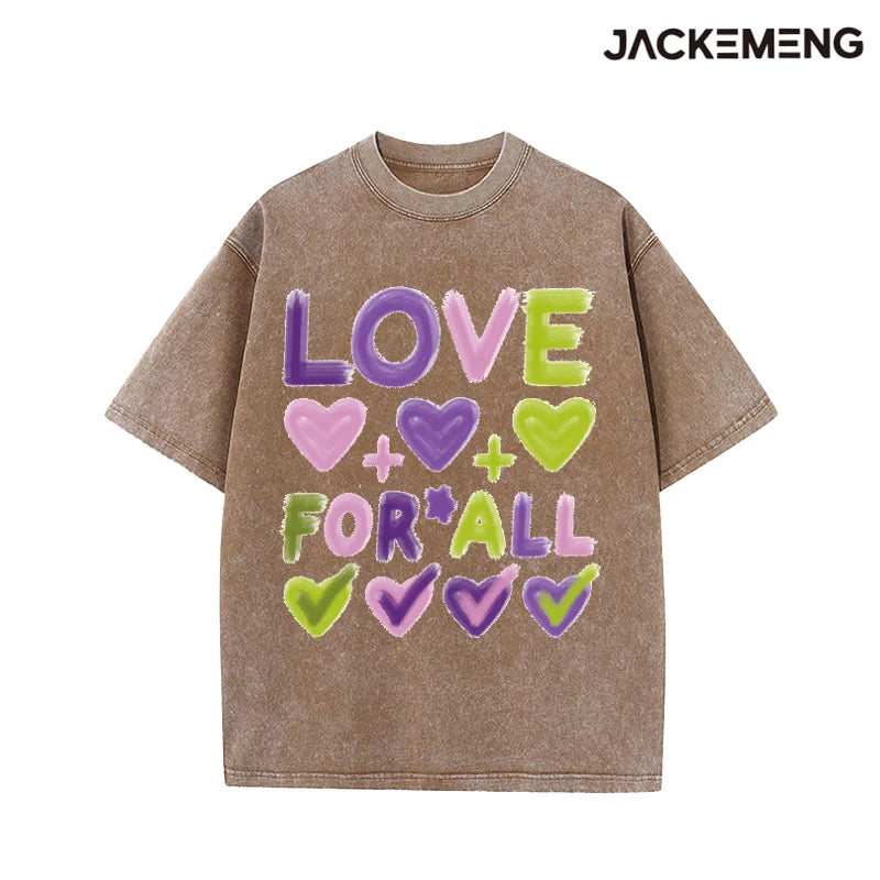 Oversized Washed Retro Inclusive Streetwear Print Tshirt USA Stock Wholesale Y2K Casual Tee