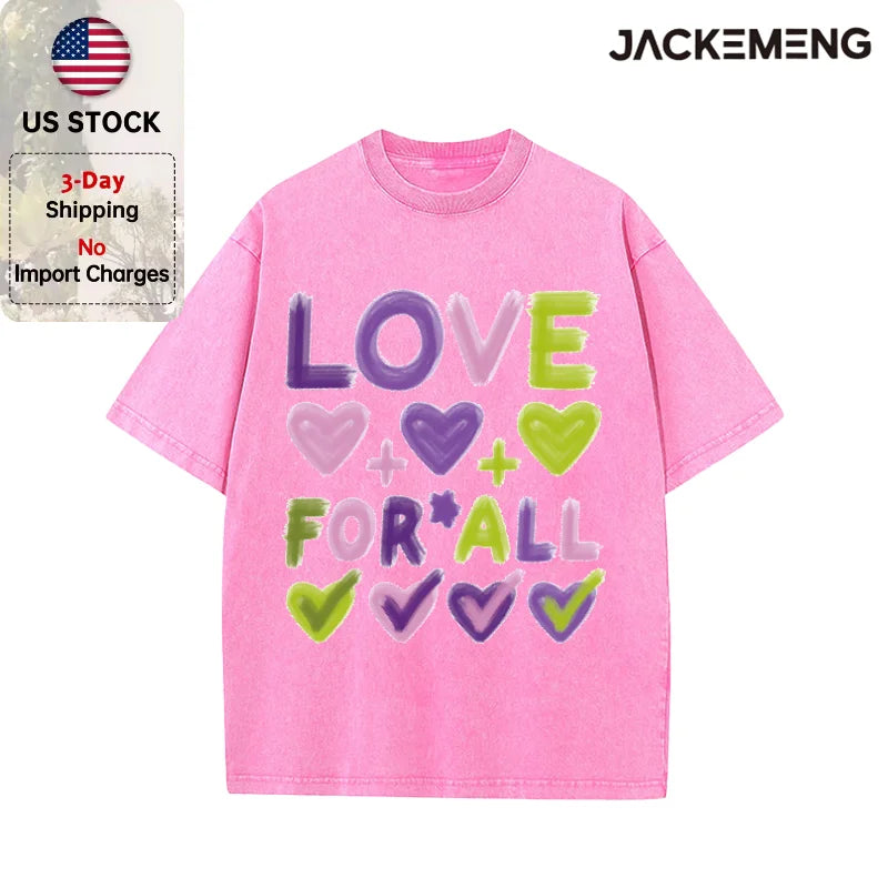 Oversized Washed Retro Inclusive Streetwear Print Tshirt USA Stock Wholesale Y2K Casual Tee