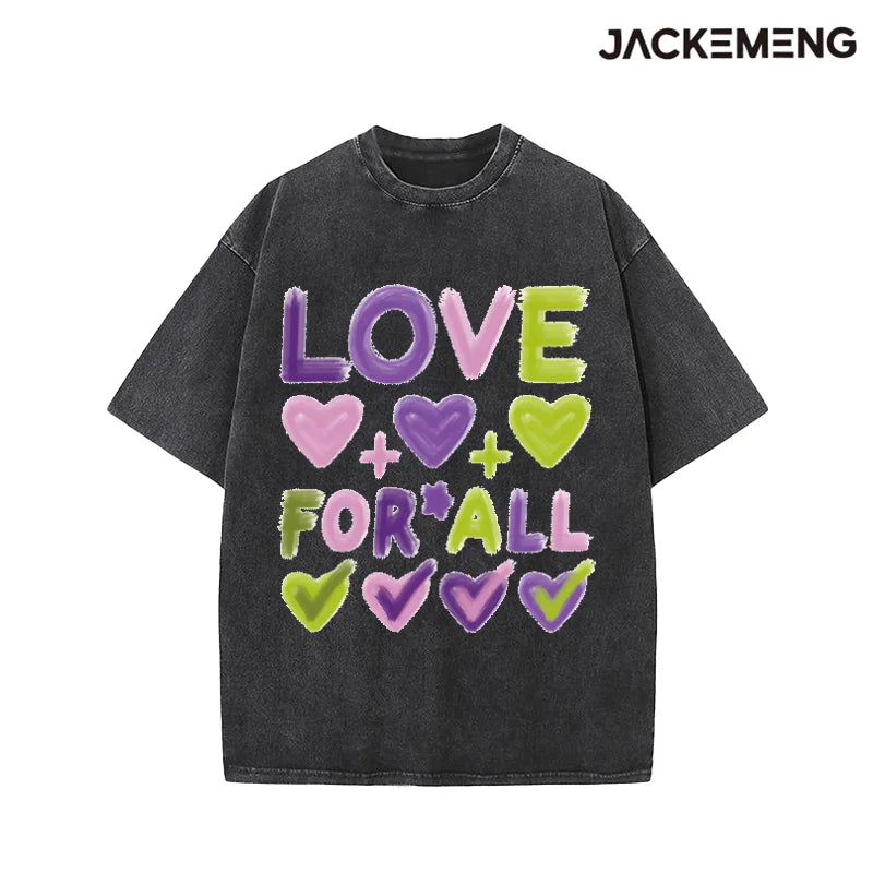 Oversized Washed Retro Inclusive Streetwear Print Tshirt USA Stock Wholesale Y2K Casual Tee