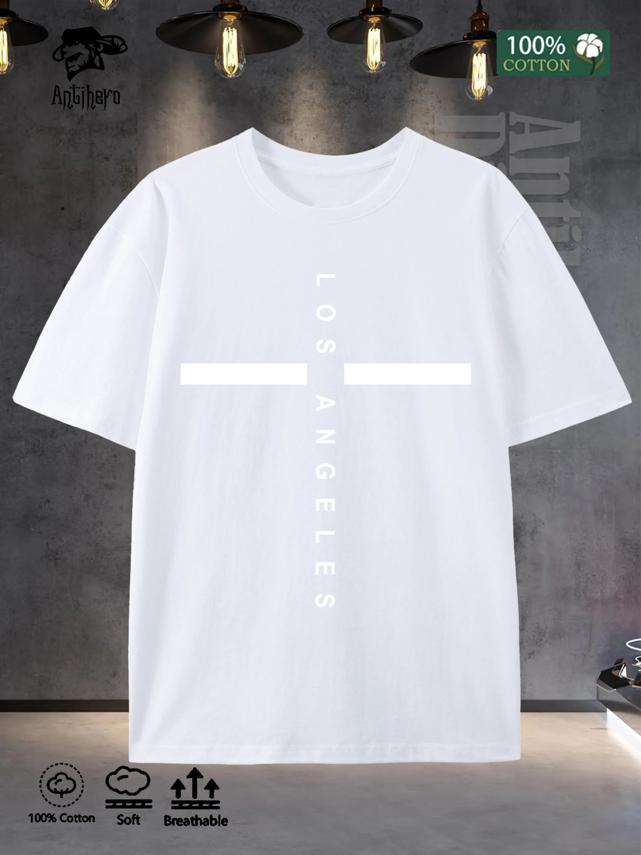 Relaxed Lifestyle Mens Tshirt 100 Cotton Oversize 2025 US Stock
