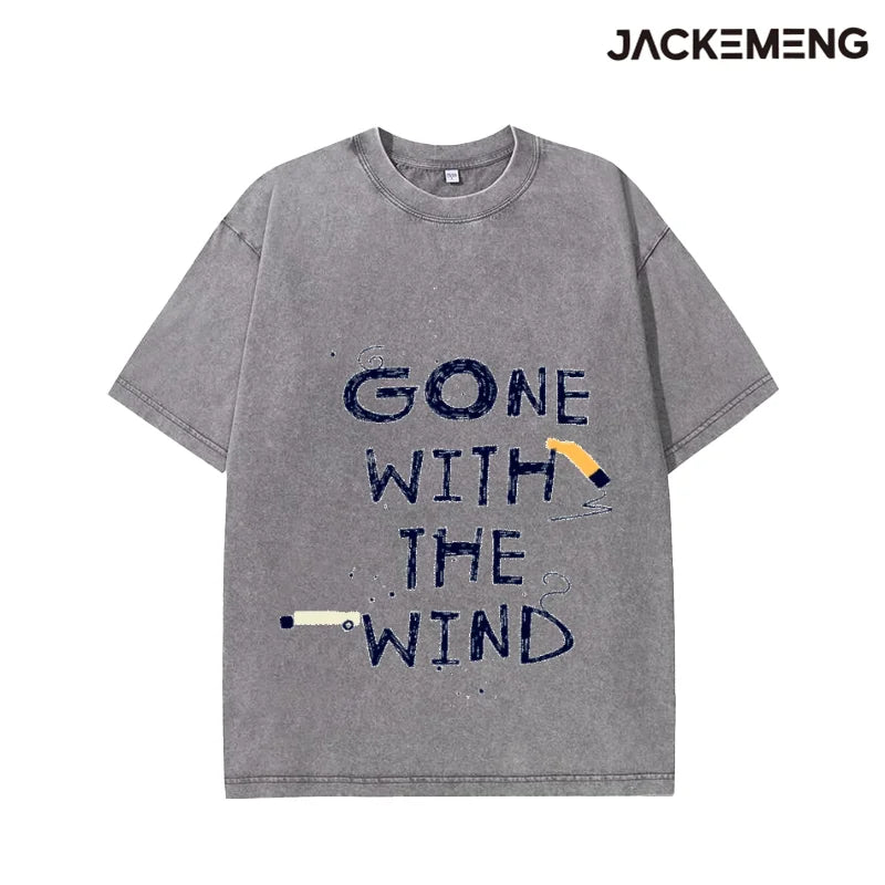 Oversized Vintage Minimal Streetwear Print Tshirt USA Stock Wholesale Y2K Casual Tee