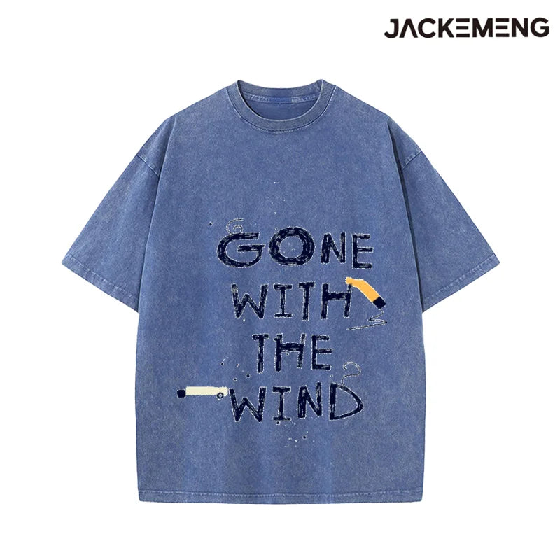 Oversized Vintage Minimal Streetwear Print Tshirt USA Stock Wholesale Y2K Casual Tee