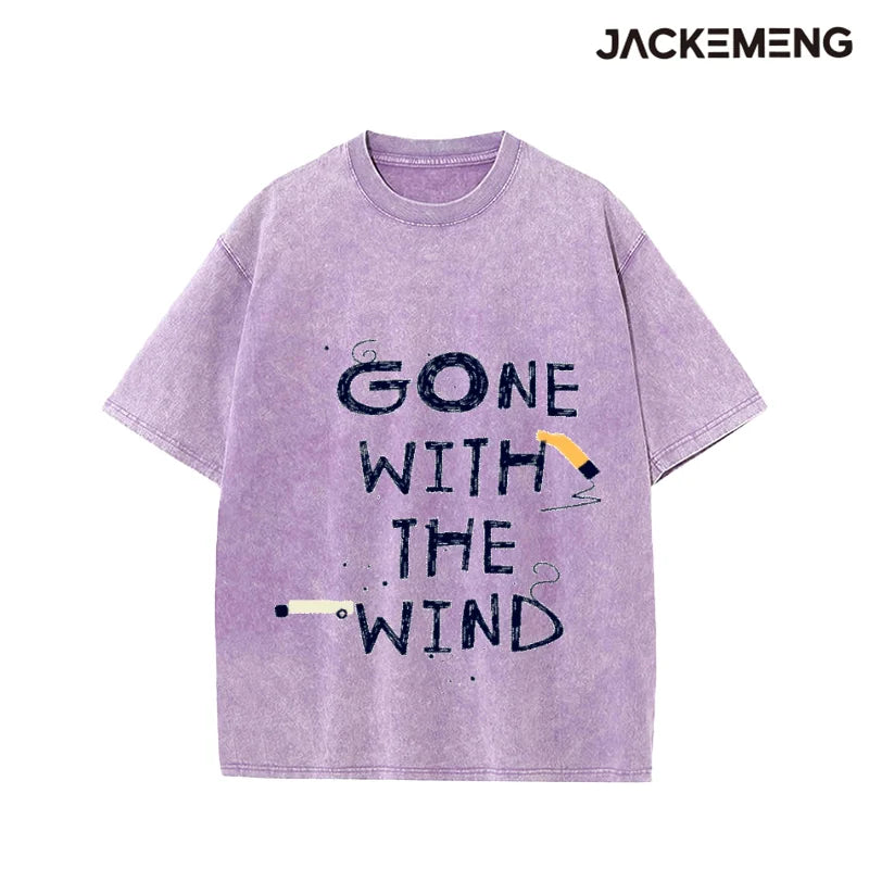 Oversized Vintage Minimal Streetwear Print Tshirt USA Stock Wholesale Y2K Casual Tee