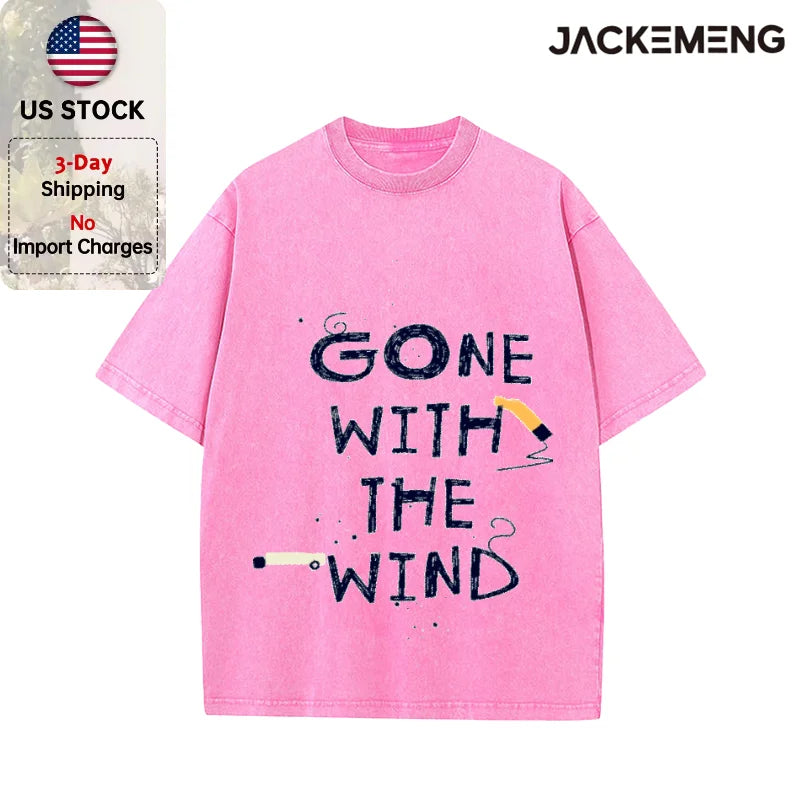Oversized Vintage Minimal Streetwear Print Tshirt USA Stock Wholesale Y2K Casual Tee