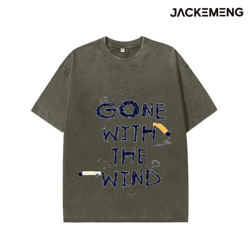 Oversized Vintage Minimal Streetwear Print Tshirt USA Stock Wholesale Y2K Casual Tee