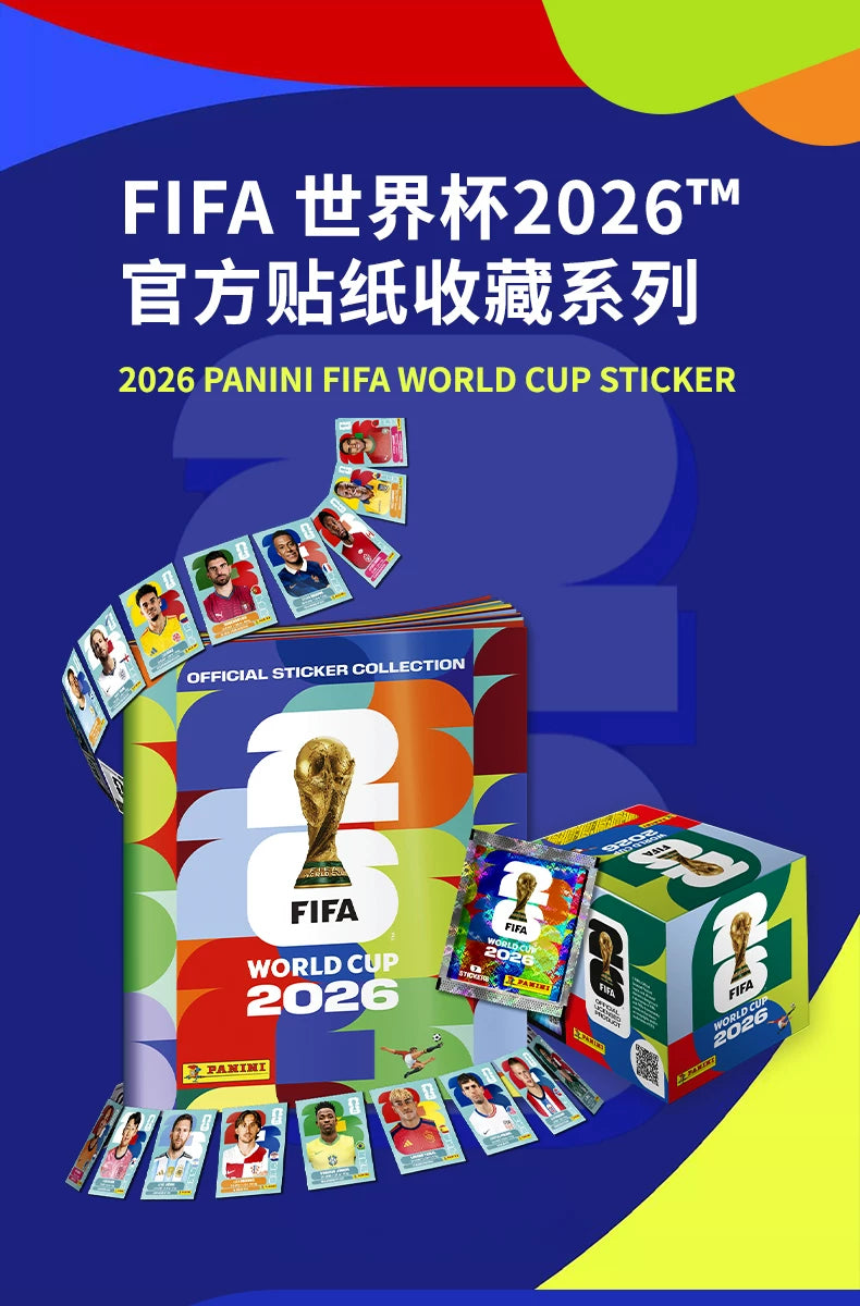 Genuine Panini 2026 FIFA World Cup Sticker Album Official Sticker Collection Album Football Souvenir Gift