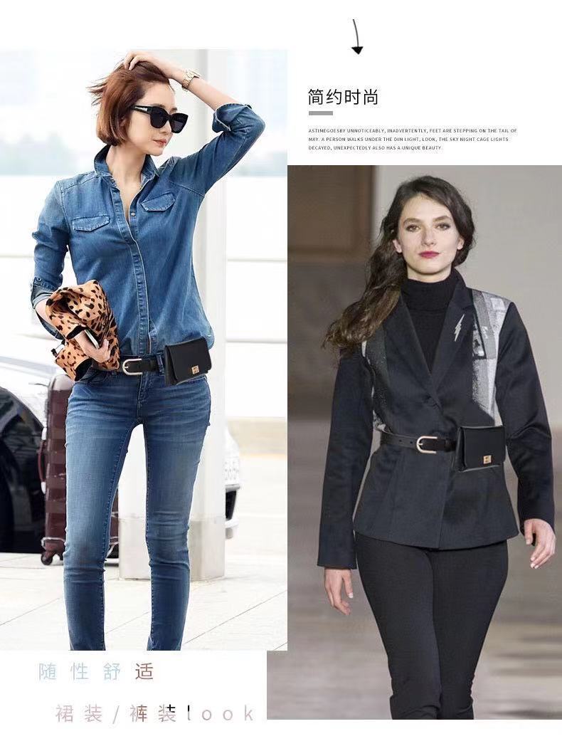 2024 New Ladies Belt Wholesale Cowhide Belt Genuine Leather Waist Bag All-match Decorative Skirt Trouser Belt Women
