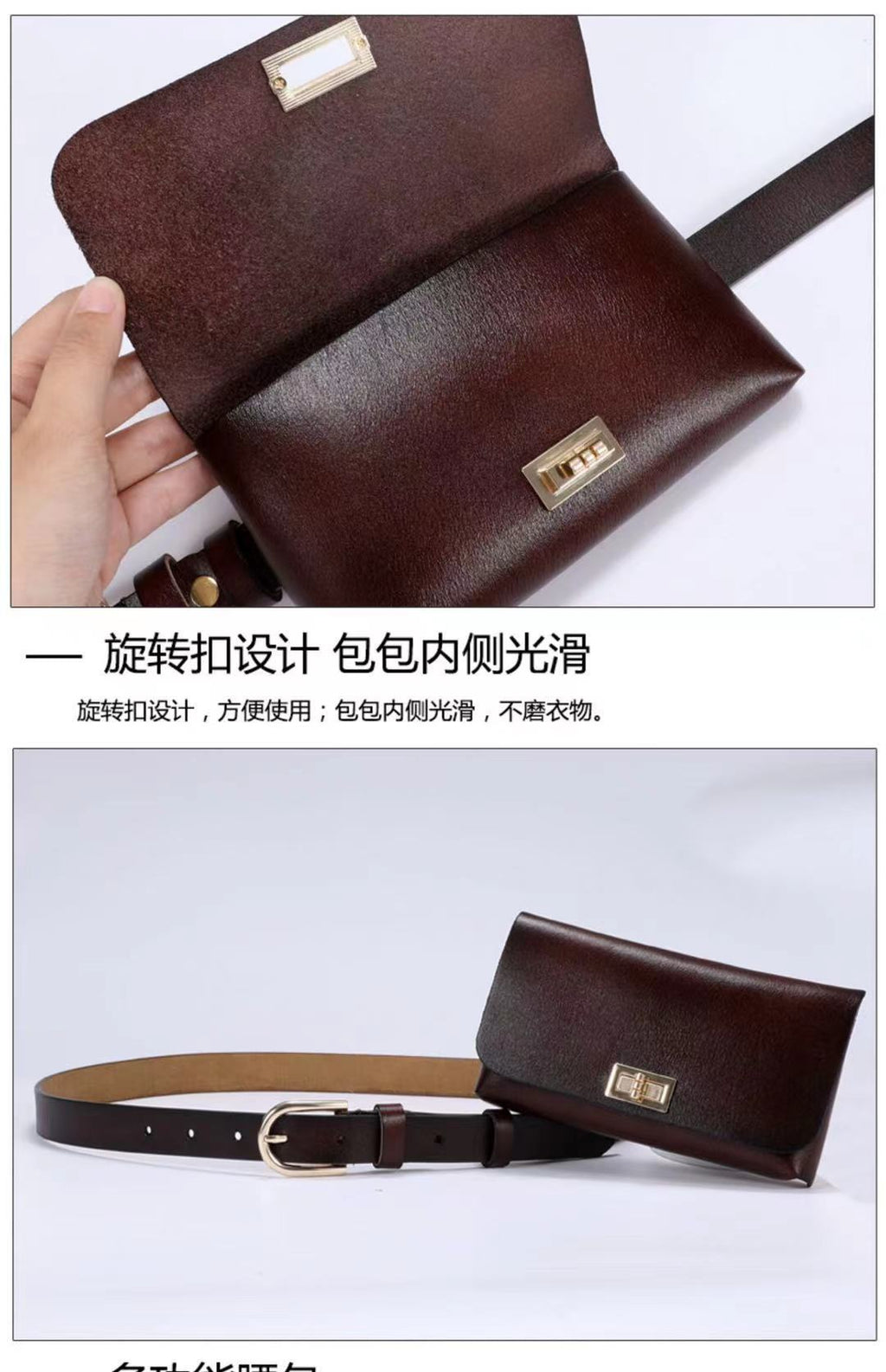2024 New Ladies Belt Wholesale Cowhide Belt Genuine Leather Waist Bag All-match Decorative Skirt Trouser Belt Women