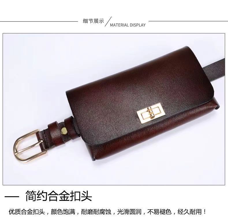 2024 New Ladies Belt Wholesale Cowhide Belt Genuine Leather Waist Bag All-match Decorative Skirt Trouser Belt Women